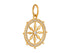 14K Solid Gold Pave Diamond Wheel of Life Medallion,  (14K-DP-086)