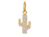14k Solid Gold & Diamond Cactus Charm, (14K-DCH-875)