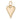14K Solid Gold Pave Diamond Elongated heart Medallion,  (14K-DP-087)