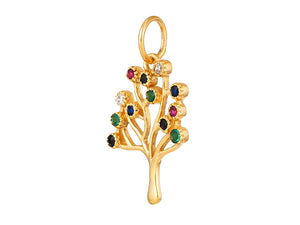 14K Solid Gold Tree Of Life Pendant,  (14K-DP-084)