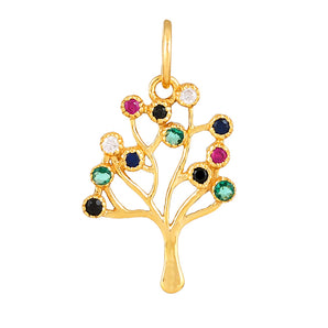 14K Solid Gold Tree Of Life Pendant,  (14K-DP-084)