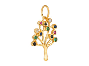 14K Solid Gold Tree Of Life Pendant,  (14K-DP-084)
