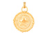 Sterling Silver Vermeil Star Medallion in 14K Gold Micron, (SP-5936)