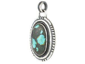 Sterling Silver Natural Turquoise Artisan Pendant, (SP-5967)