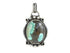 Sterling Silver Natural Turquoise Artisan Pendant, (SP-5980)