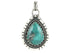 Sterling Silver Natural Turquoise Drops Artisan Pendant, (SP-5959)