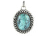 Sterling Silver Natural Turquoise Artisan Pendant, (SP-5970)