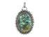 Sterling Silver Natural Turquoise Artisan Pendant, (SP-5978)