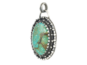 Sterling Silver Natural Turquoise Artisan Pendant, (SP-5960)
