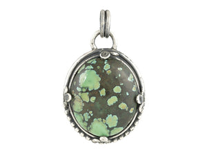 Sterling Silver Natural Turquoise Artisan Pendant, (SP-5971)
