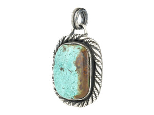 Sterling Silver Natural Turquoise Artisan Pendant, (SP-5983)
