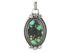 Sterling Silver Natural Turquoise Artisan Pendant, (SP-5973)
