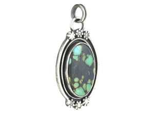 Sterling Silver Natural Turquoise Artisan Pendant, (SP-5973)