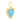 14k Solid Gold & Diamond & Turquoise Heart Pendant,  (14K-DP-154)