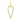 14k Solid Gold & Emerald Elongated Heart Pendant,  (14K-DP-165)