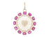 14k Solid Gold & Diamond & Ruby Pendant,  (14K-DP-168)