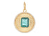 14k Solid Gold & Diamond & Emerald Fluted  Pendant,  (14K-DP-186)