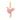 14k Solid Gold & Pink Sapphire Hummingbird pendant,  (14K-DP-198)