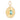 14k Solid Gold & Diamond & Emerald Fluted Medallion,  (14K-DP-150)