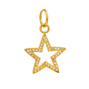 Pave Diamond Star Pendant, (DPM-1351)