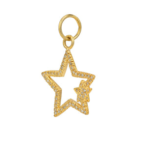 Pave Diamond Star Pendant, (DPM-1353)