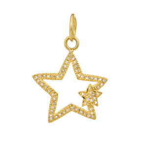 Pave Diamond Star Pendant, (DPM-1353)