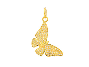 Pave Diamond Butterfly Pendant, (DPM-1374)