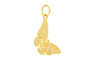 Pave Diamond Butterfly Pendant, (DPM-1374)