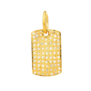 Pave Diamond Tag Pendant, (DPS-216)