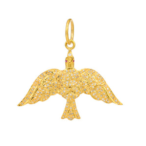 Pave Diamond Flying Bird Pendant, (DPM-1367)