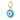 14k Solid Gold & Turquoise Enamel Evil Eye Pendant,  (14K-DP-189)