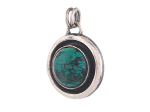 Sterling Silver Turquoise Handcrafted Artisan Pendant, (SP-5861)