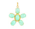 Pave Diamond & Chrysoprase Flower Pendant, (DPL-2605)