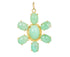 Pave Diamond & Chrysoprase Flower Pendant, (DPL-2603)