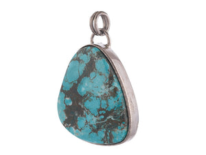 Sterling Silver Turquoise Handcrafted Artisan Pendant, (SP-5847)