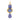 Pave Diamond & Tanzanite Three Stone Pendant, (DPL-2602)