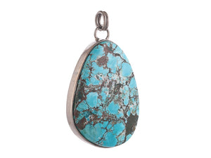 Sterling Silver Turquoise Handcrafted Artisan Pendant, (SP-5859)