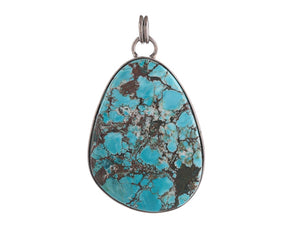 Sterling Silver Turquoise Handcrafted Artisan Pendant, (SP-5859)