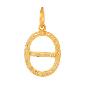 Pave Diamond Buckle Pendant, (DPS-222)