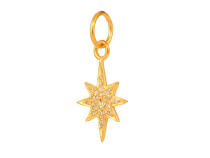 Pave Diamond Elongated Star Pendant, (DPS-221)