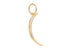 14k Solid Gold & Diamond Crescent Moon Pendant, (14K-DCH-839)