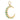 14k Solid Gold & Emerald Crescent Moon Pendant,  (14K-DP-128)