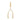 14k Solid Gold & Diamond Wish Bone Charm, (14K-DCH-803)