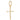 14k Solid Gold & Diamond Cross Charm, (14K-DCH-894)