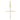 14k Solid Gold & Diamond Cross Charm, (14K-DCH-894)
