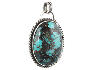 Sterling Silver Turquoise Handcrafted Artisan Pendant, (SP-5791)