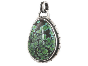 Sterling Silver Turquoise Handcrafted Artisan Pendant, (SP-5789)