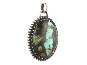 Sterling Silver Turquoise Handcrafted Artisan Pendant, (SP-5785)