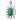 Pave Diamond & Emerald Flower Pendant, (DPL-2563)