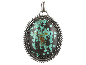 Sterling Silver Turquoise Handcrafted Artisan Pendant, (SP-5792)